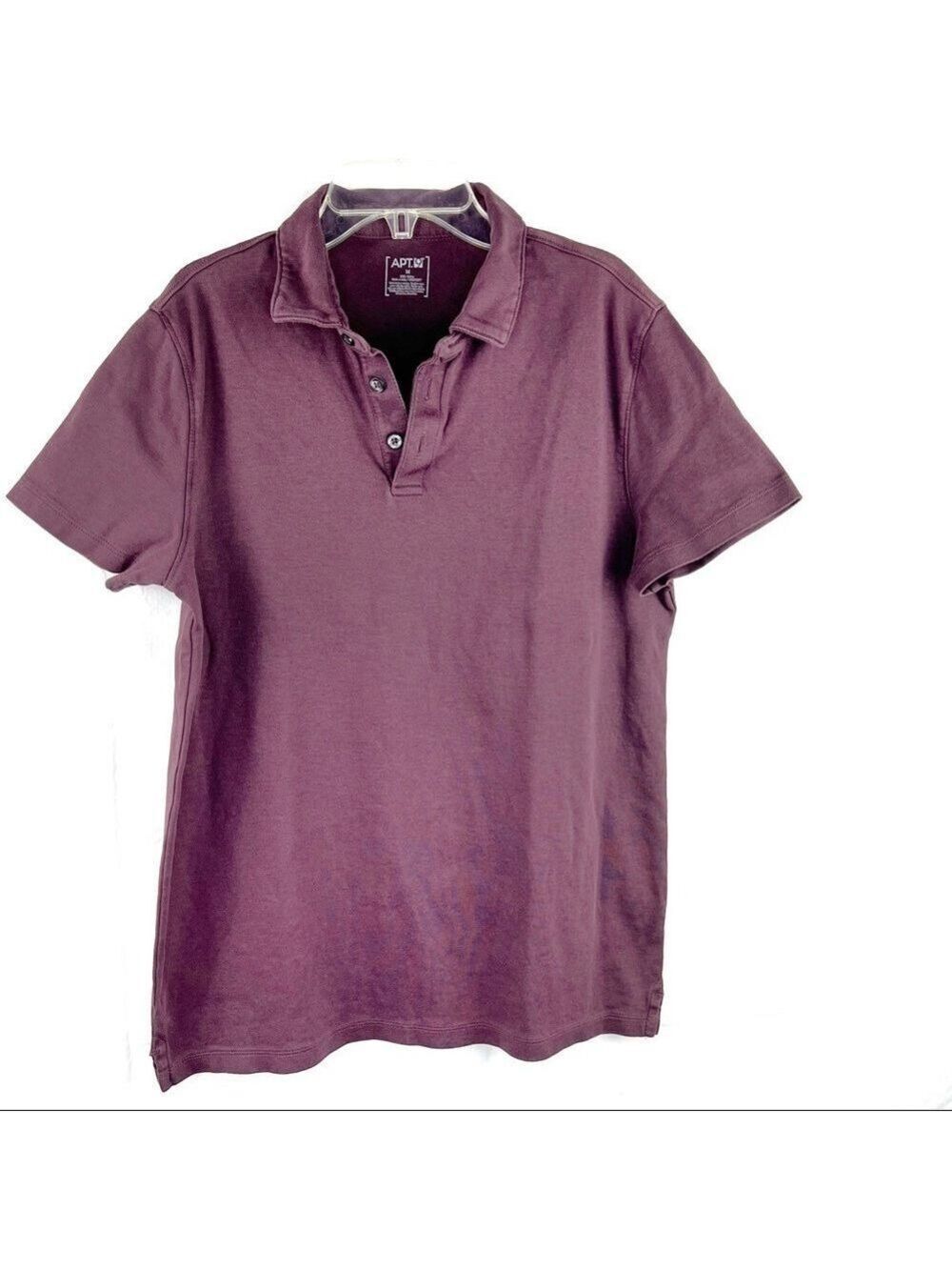 EUC-Apt. 9 Men’s Regular Fit Soft Touch Stretch Polo Shirt Burgundy/Pum Size MD